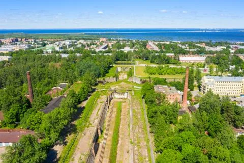 An amazing engineering structure from the time of Emperor Peter. Cross-channe Stock Photos
