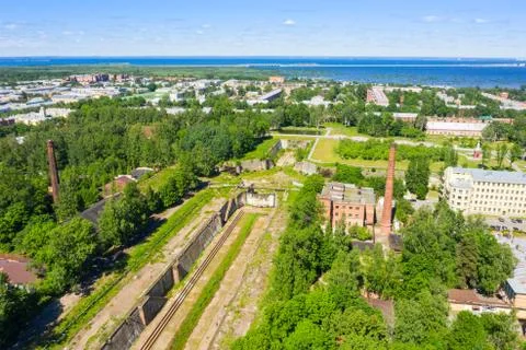 An amazing engineering structure from the time of Emperor Peter. Cross-channe Stock Photos