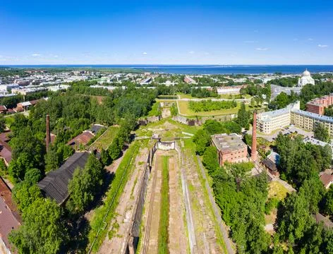 An amazing engineering structure from the time of Emperor Peter. Cross-channel Stock Photos