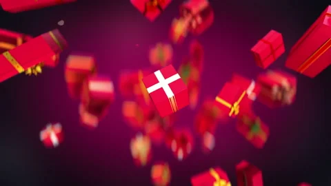 Amazing exploding colorful gift boxes in slow motion 4K Stock Footage 162727482