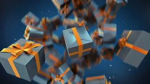 Amazing exploding gift boxes in slow motion 4K Vidéo 162549197