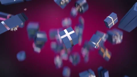 Amazing exploding gift boxes in slow motion 4K Video stock 162732812