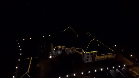 Amazing Fire Show at night Stock-Footage 85349221