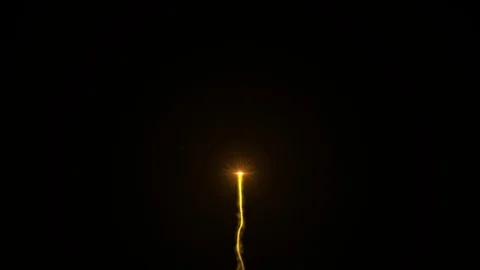 Amazing firework against black background Stock Footage 81352043