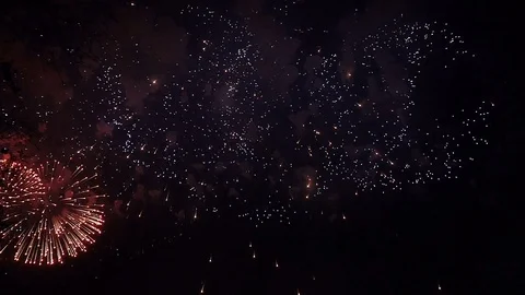 Amazing Firework Show Stock Footage 89904141