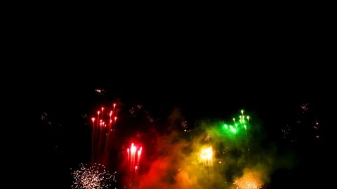 Amazing firework show on sky Video stock 88447554