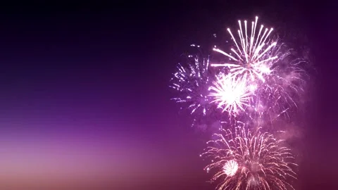 Amazing fireworks in 4K Stock Footage 102565015