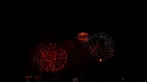 Amazing fireworks in 4K Stock Footage 158321574