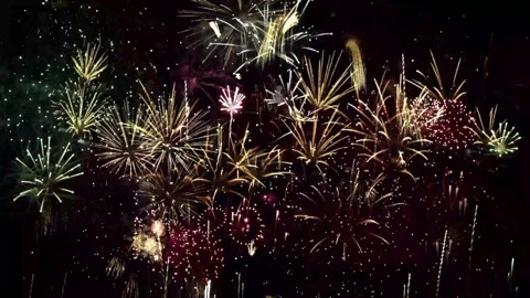 Amazing Fireworks animation 4k Loop Stock Footage 303171553