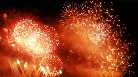 Amazing Fireworks animation 4k Loop Stock Footage 305789091