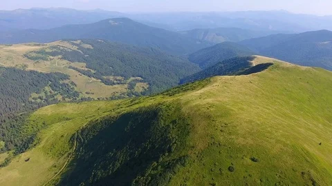 Amazing flight over mountain Stock Footage