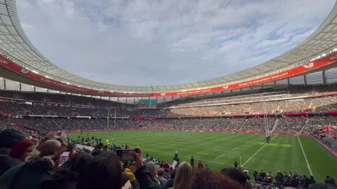 Amazing Fly Over During Rugby Game, Cape Town, South Africa - 29 Aug 2026 Stock Footage 344597923