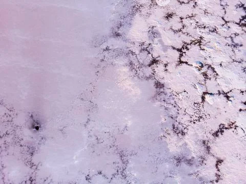 Amazing forms of land surface made of water and salt, nature abstract background Stock Photos