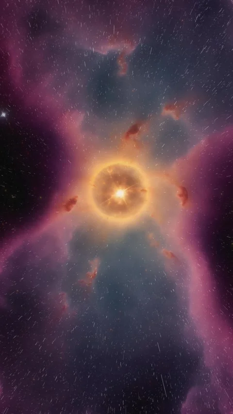 Amazing galaxies of space. A journey through the universe. Video in vertical Stock Footage 251754530