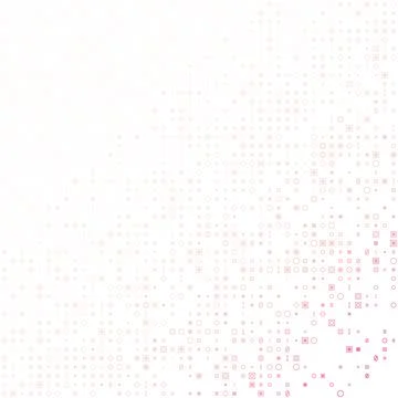 Amazing geometric matrix background in red purple colors. Artistic square v.. Stock Illustration