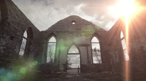 Amazing God Rays of Light Into an Abando... | Stock Video | Pond5