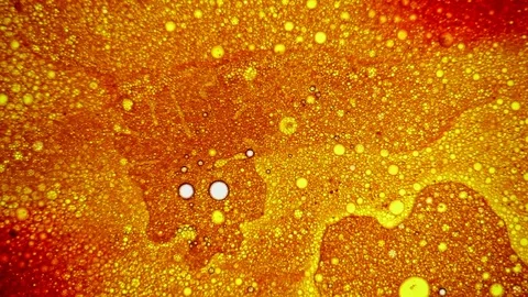 Amazing golden abstract dinamic pattern with bubbles Stock Footage 124292403