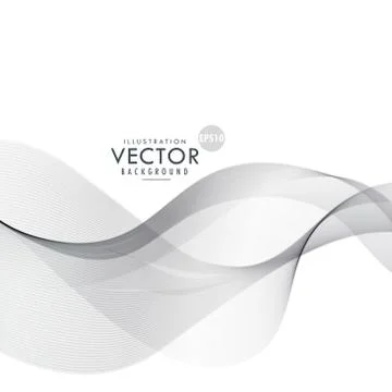 Amazing gray wavy shape abstract background Stock Illustration