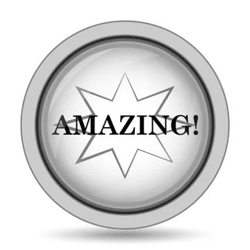Amazing icon. Internet button on white background.. Stock Illustration