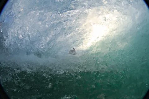 Amazing  inside view of the wave breaking Foto stock