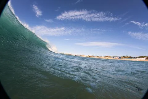Amazing  inside view of the wave breaking Foto stock