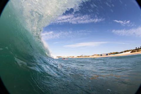 Amazing  inside view of the wave breaking 写真素材