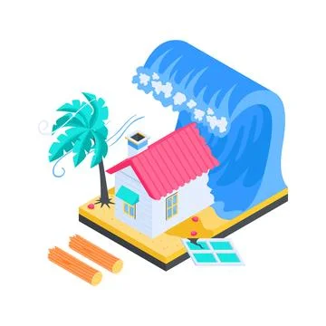 An amazing isometric illustration showing a java programming computer concept. Stock Illustration