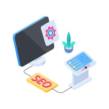 An amazing isometric illustration showing a software bug fixing concept. Stock-Illustration