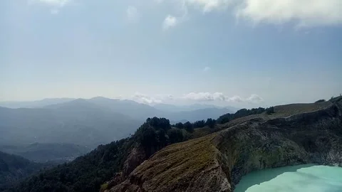 Amazing Kelimutu Volcano Stock Footage 167496438