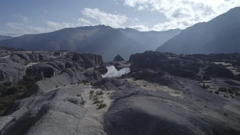 AMAZING LAKE IN THE MOUNTAIN Stock Footage 326227827