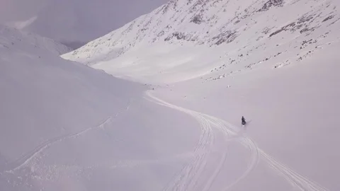 Amazing landscape of boundless snow valley and high hills Stock-Footage 112537372