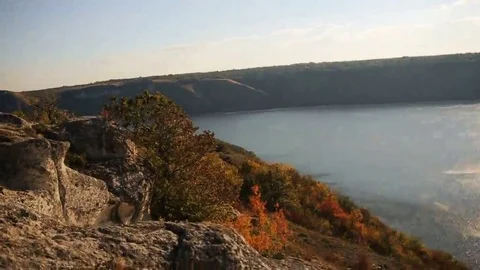 Amazing landscape of river flowing through themountain Stock Footage 69147941