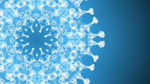 Amazing lattice pattern moving over light blue background of in a magical Stock Footage 124796074