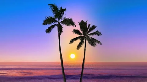 Amazing light effect at sunset on Malibu beach Cafifornia 4K Stock Footage 260728527