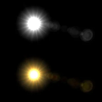Amazing Light with Optical Flares Stock Illustration