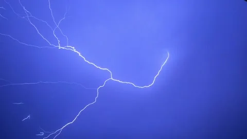Amazing Lightning Strikes Stock Footage 159504190