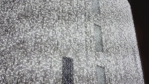 Amazing lights in building Stock Footage 120801377