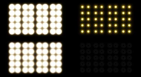 Amazing Lightwall with Optical Flares Illustrazione stock