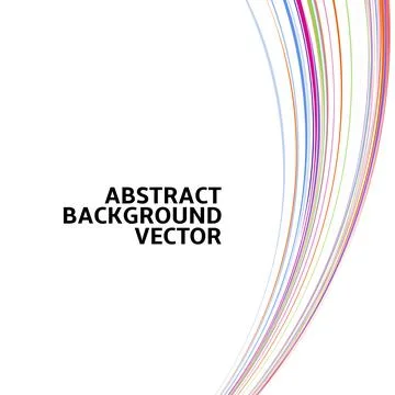 Amazing linear thread, abstract white vector background template backdrop space Stock Illustration