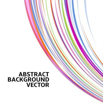 Amazing linear thread, abstract white vector background template backdrop space Illustrazione stock