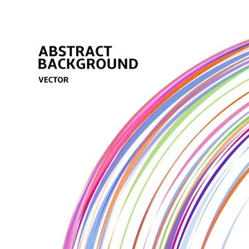 Amazing linear thread, abstract white vector background template backdrop space Stock Illustration