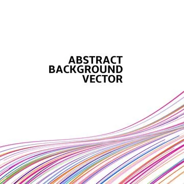 Amazing linear thread, abstract white vector background template backdrop space Stock Illustration