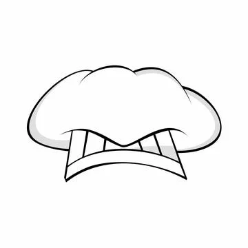 Amazing logo chef hat in black and white. Stock Illustration