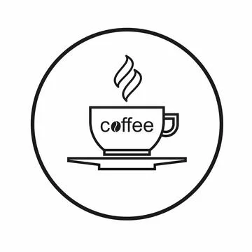 Amazing logo of coffee cup Stock Illustration