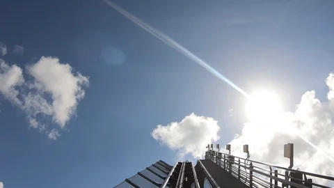 Amazing Mako roller coaster experience at Seaworld 1 Stock Footage 116391339