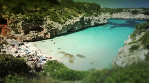 Amazing mediterranean beach Stock Footage 7743601