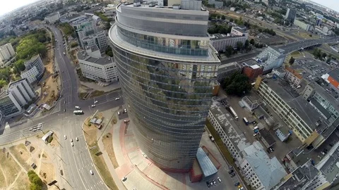 Amazing modern building with mirror windows Video stock 72294451