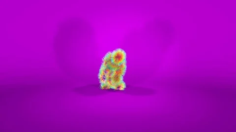 Amazing Monkey Character Dancing against Purple Background Stock Footage 118576344