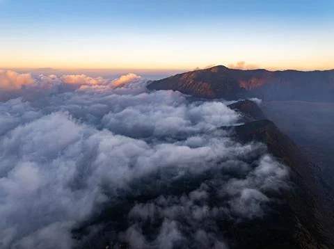 Amazing Mount Bromo volcano during sunrise from king kong viewpoint on Moun.. Stock Photos