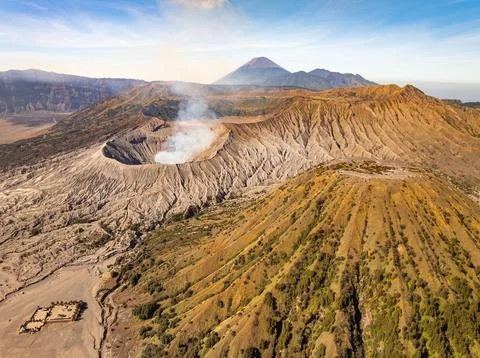 Amazing Mount Bromo volcano during sunrise from king kong viewpoint on Moun.. Stock Photos